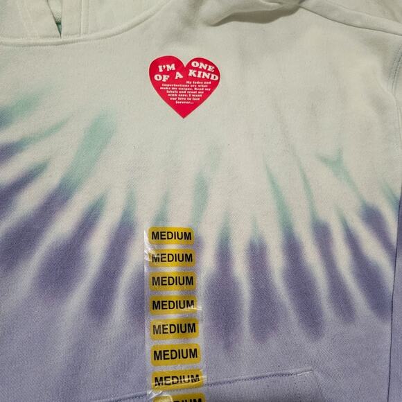 Wildfox New Cropped Tie Dye French Terry Hoodie size M - Picture 3 of 12